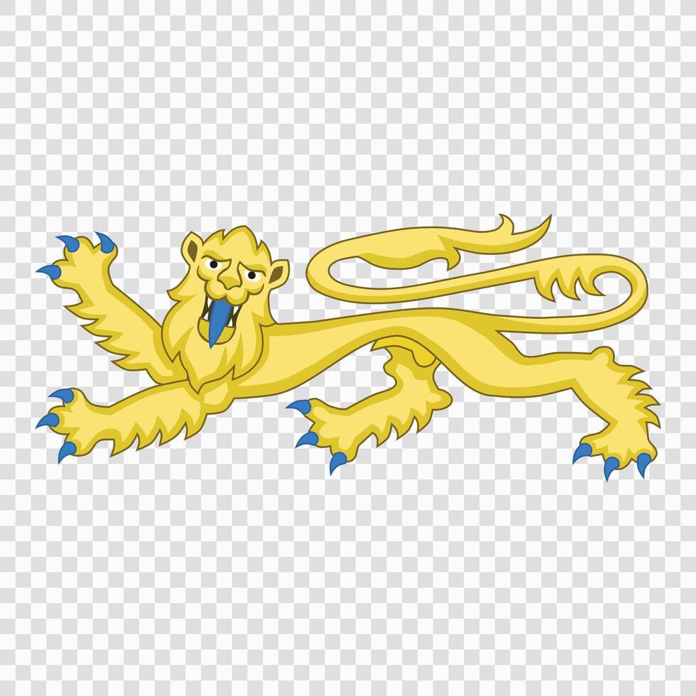 A cartoon lion with blue eyes and long hair vector