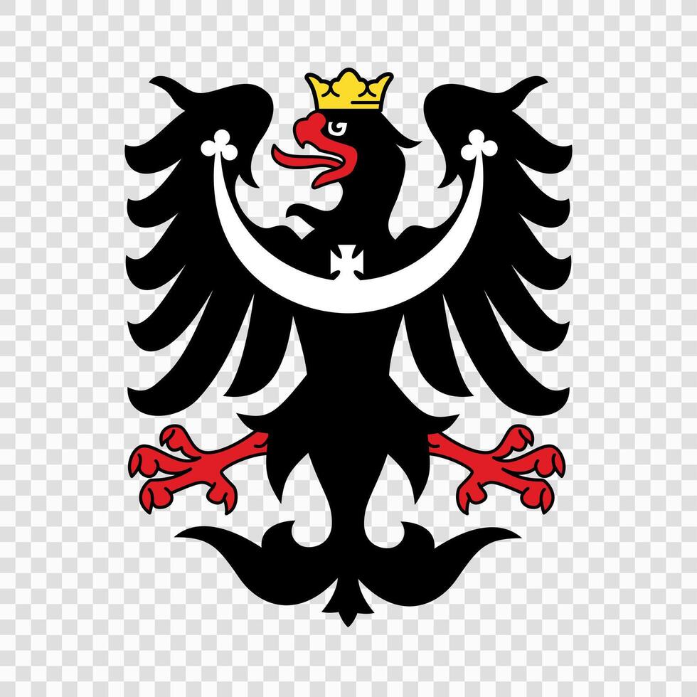 The coat of arms of the duchy of germany, with a black and red vector