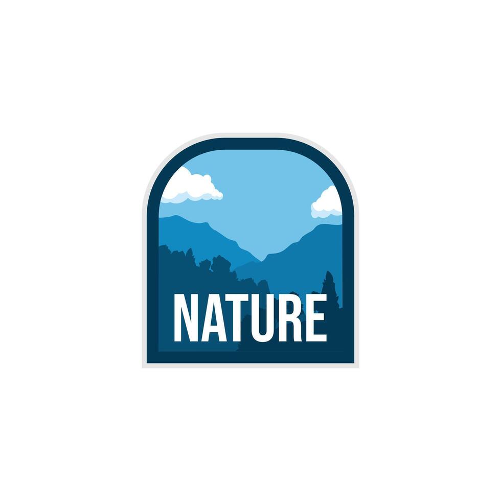 nature badge design logo icon vector