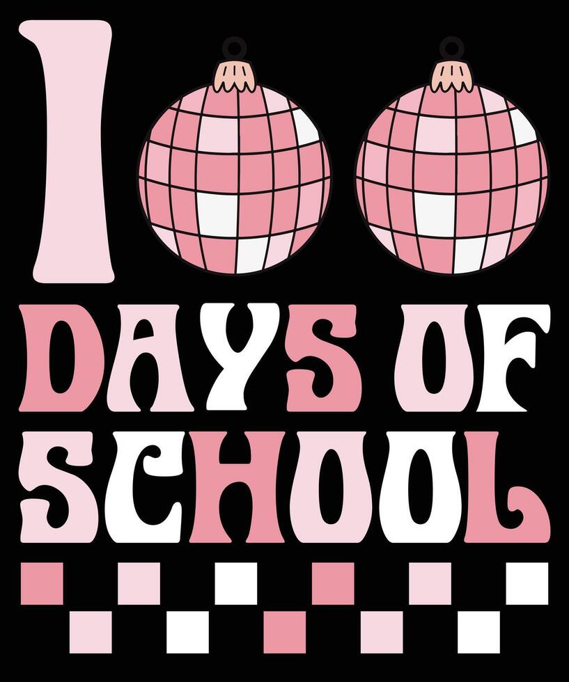 100 Days Of School Graphics Design vector