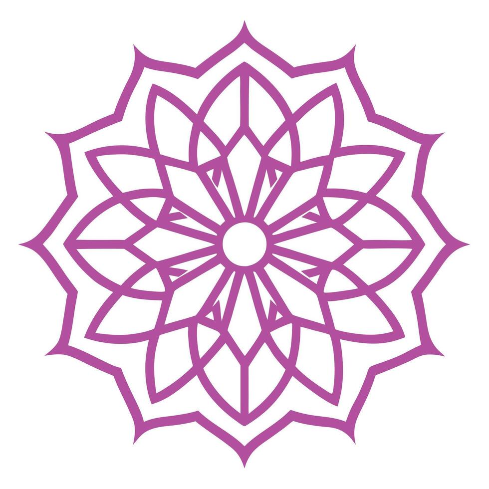 Traditional Mandala Art with Islamic Floral Design vector