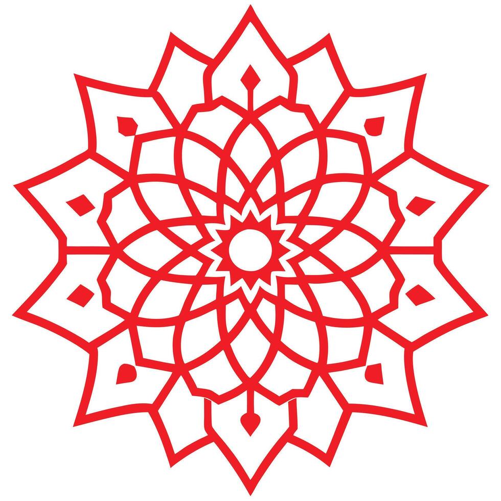Abstract Islamic Mandala Ornament for Modern Aesthetics vector
