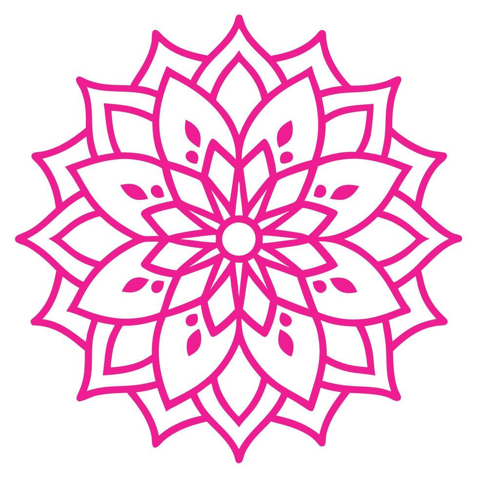 Ornamental Islamic Mandala Design with Floral Motif vector