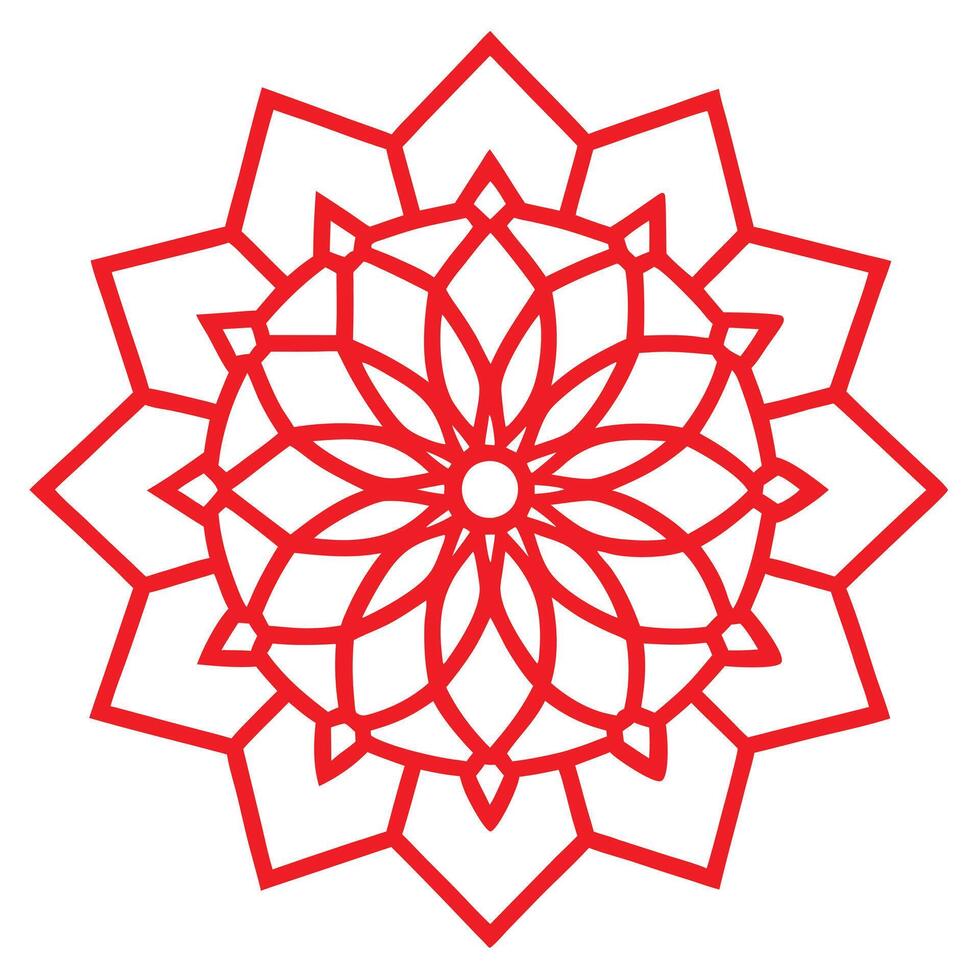 Traditional Islamic Mandala Design with Abstract Patterns vector