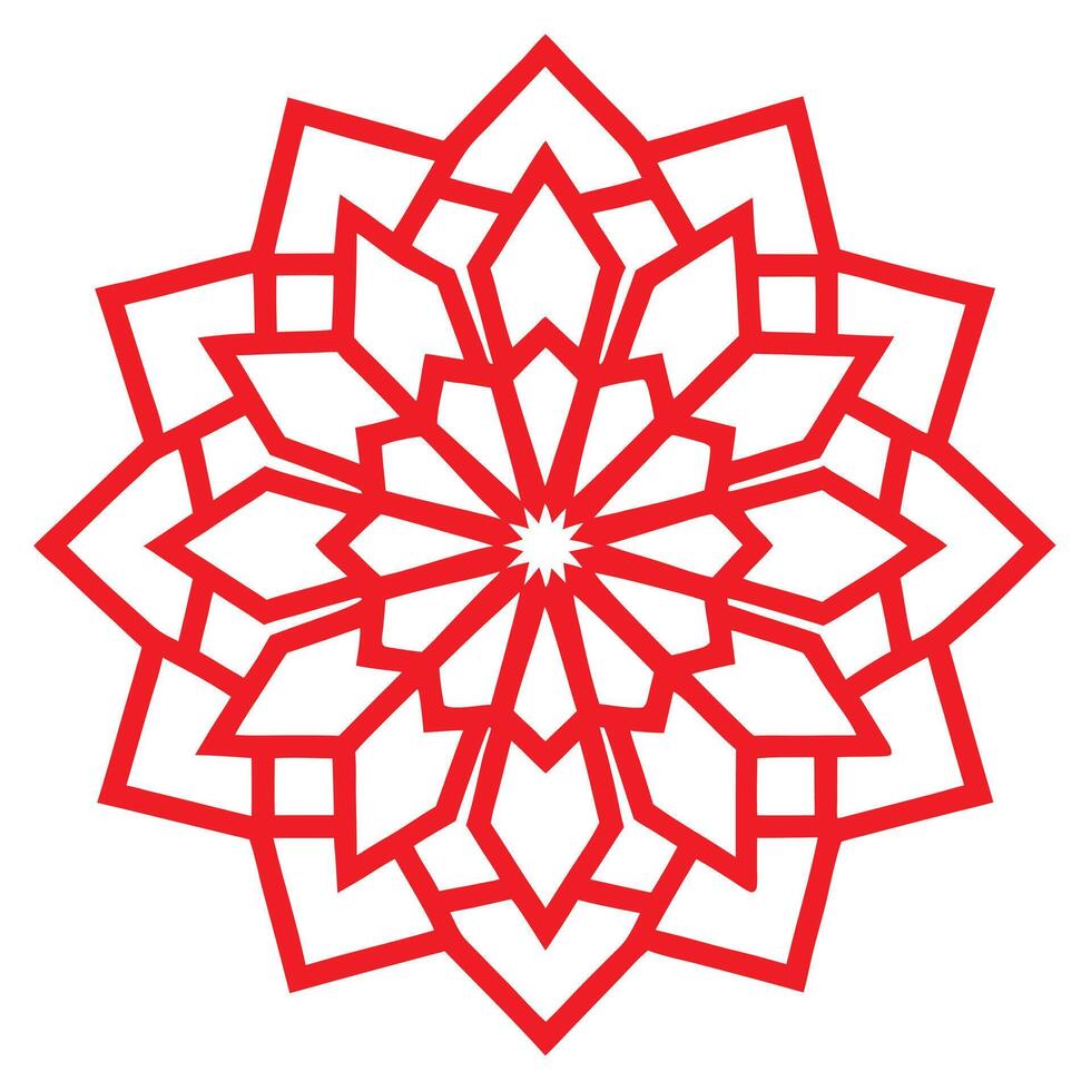 Abstract Islamic Mandala Ornament for Creative Projects vector