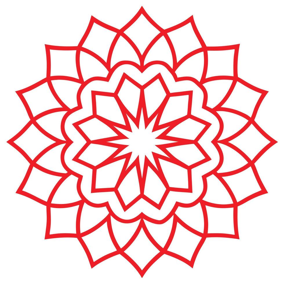 Islamic Abstract Mandala for Artistic and Spiritual Creations vector