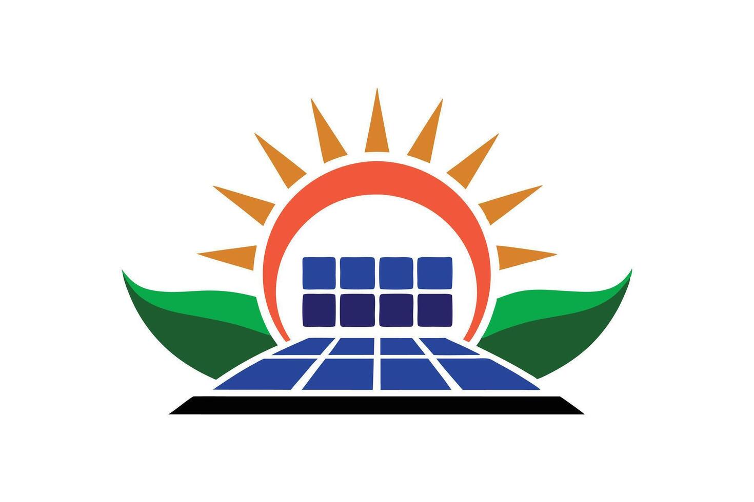 Professional Solar Energy Logo for Green Businesses vector