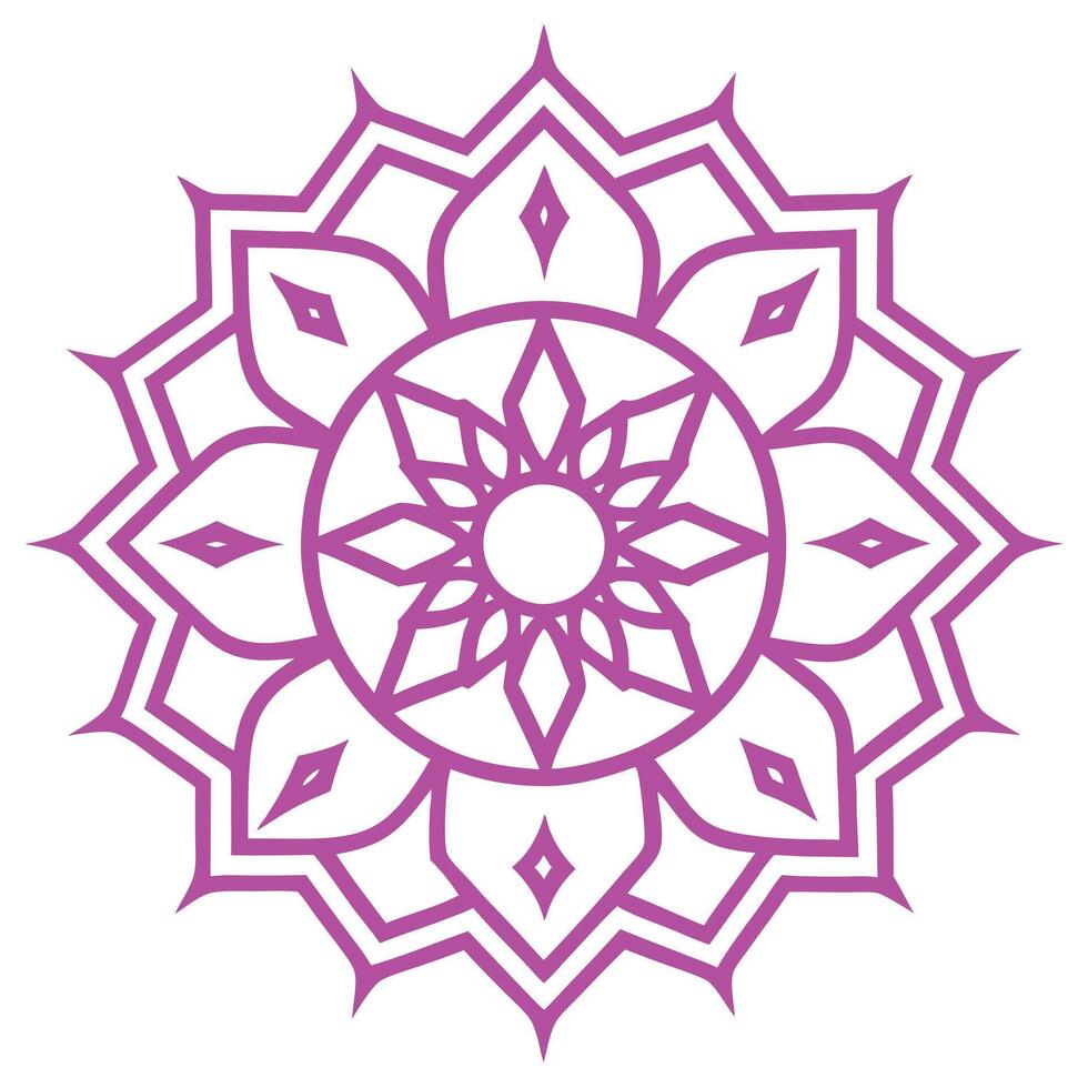 Traditional Islamic Art Mandala with Ornamental Patterns vector