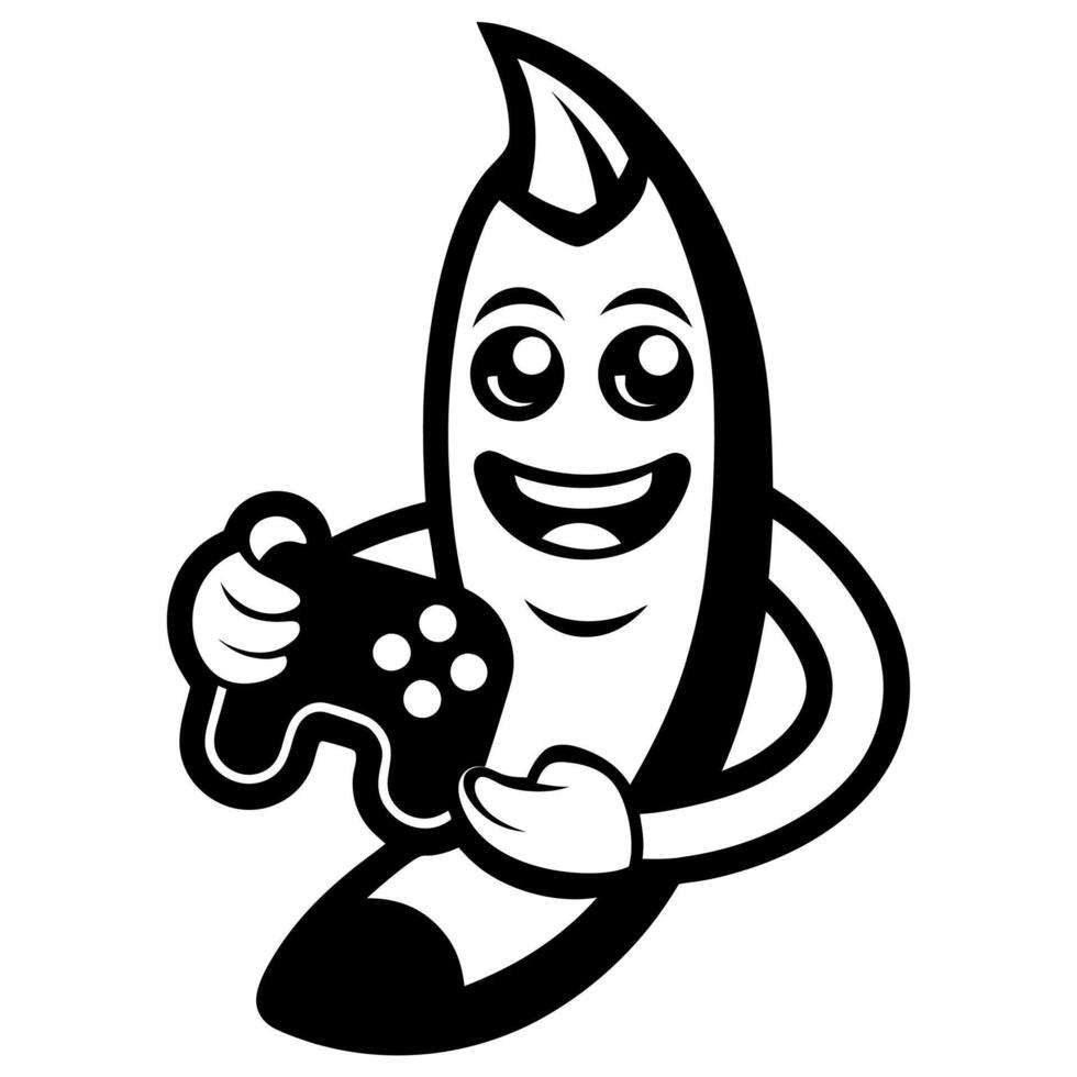 Banana Mascot Logo with Coffee, Glasses, Book, Gaming Controller, Paint, Boxing Gloves, Playful banana mascot logo collection in various moods and activities for digital designs. vector