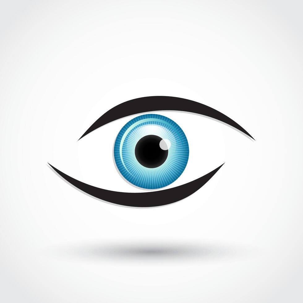 blue eye icon vector