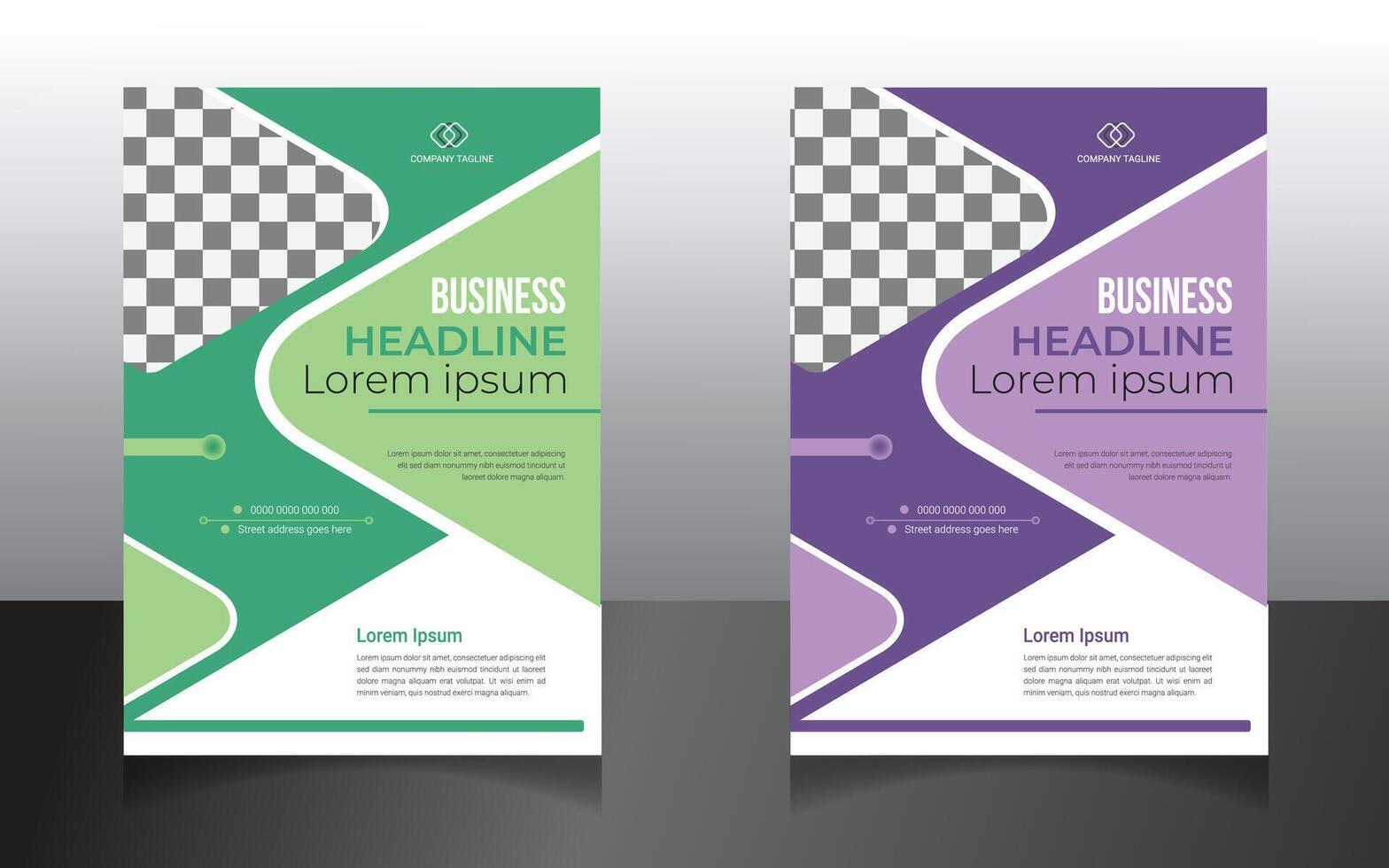 Minimal creative business agency flyer template design with business proposal and digital promotional poster vector