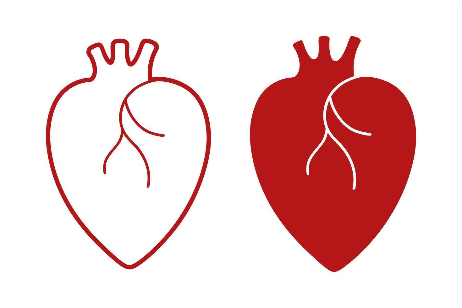 heart , human heart shape icon silhouette art illustration vector