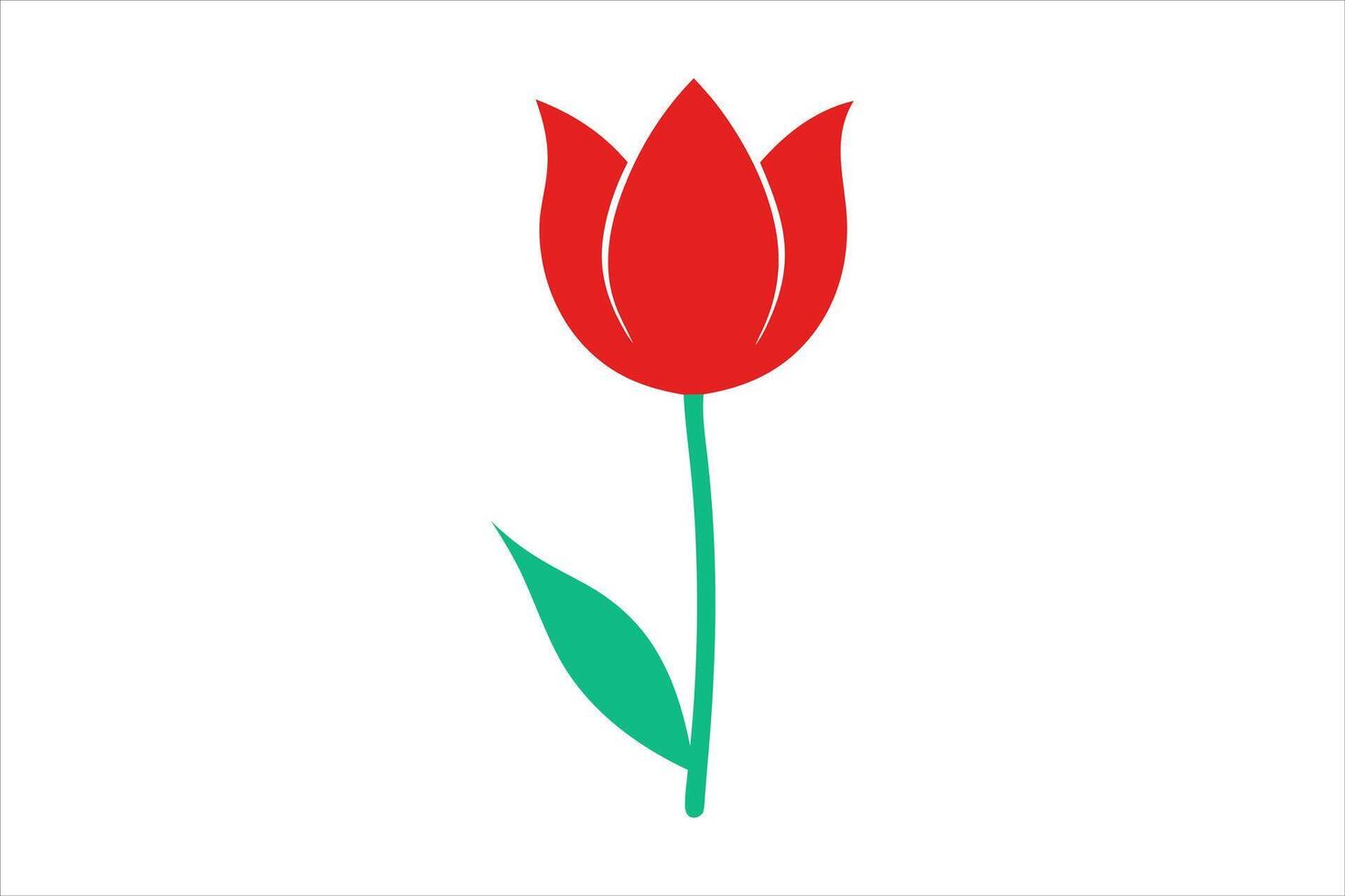 simple tulip icon, simple tulip flower icon art illustration vector