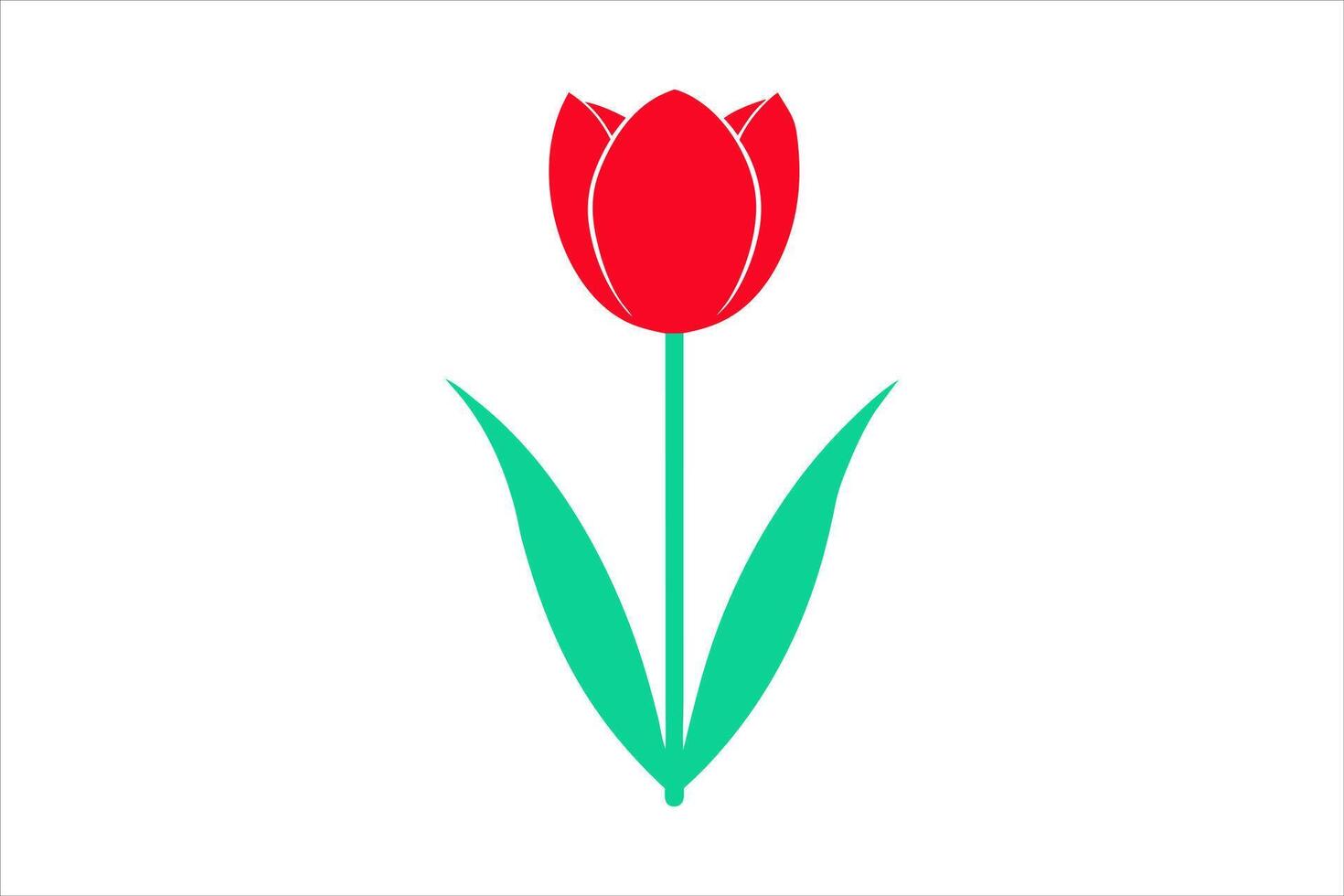 flower , simple tulip flower icon art illustration vector