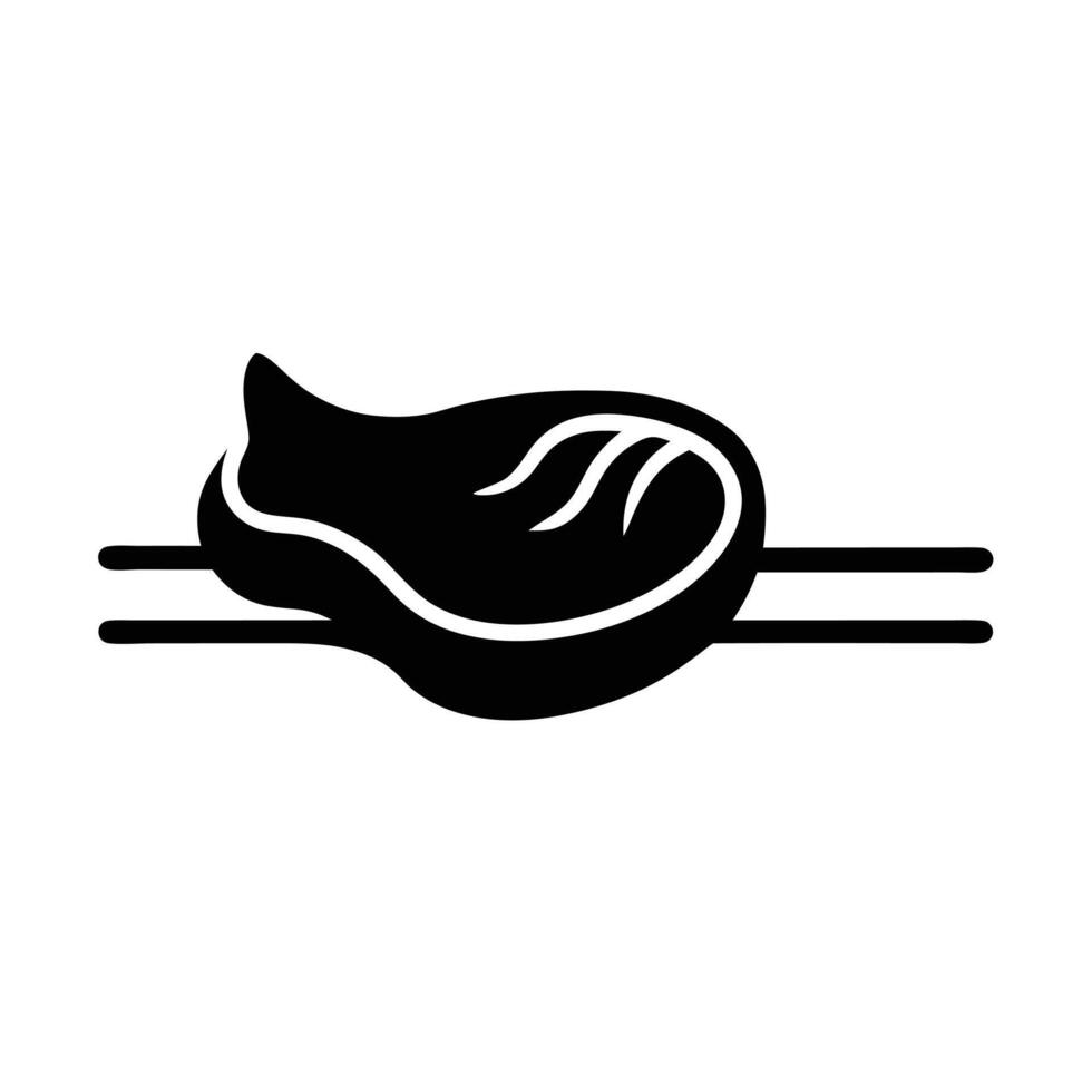 Steak icon on a white background vector