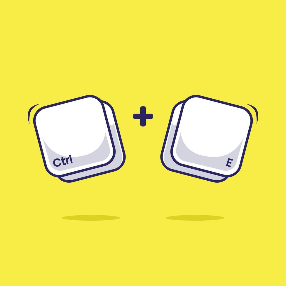 Computer keyboard combination shortcut Ctrl B icon symbol illustration of fast typing or writing technology program on programming world vector