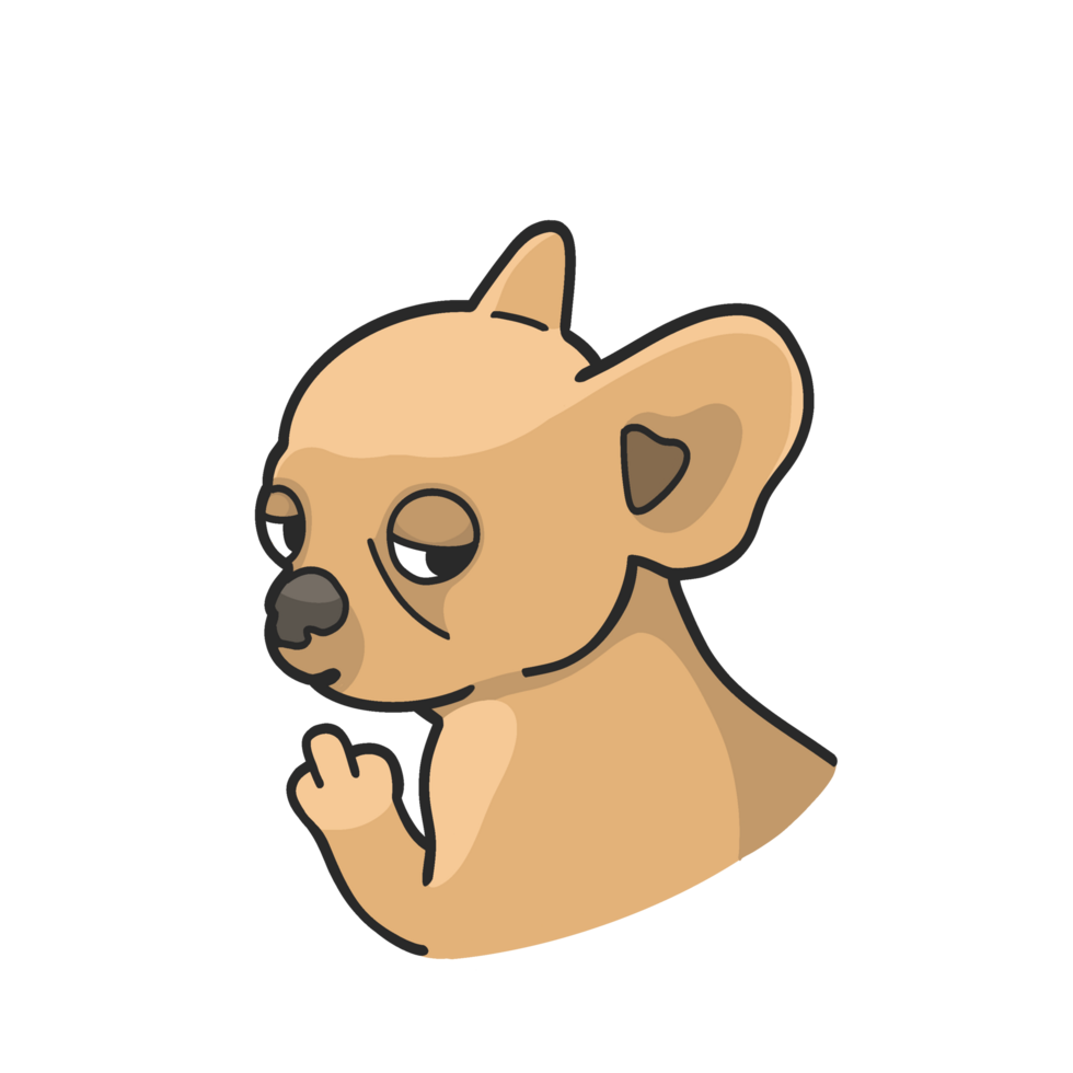 Annoyed Doggy Animal Meme Sticker Transparent Cute Illustration png