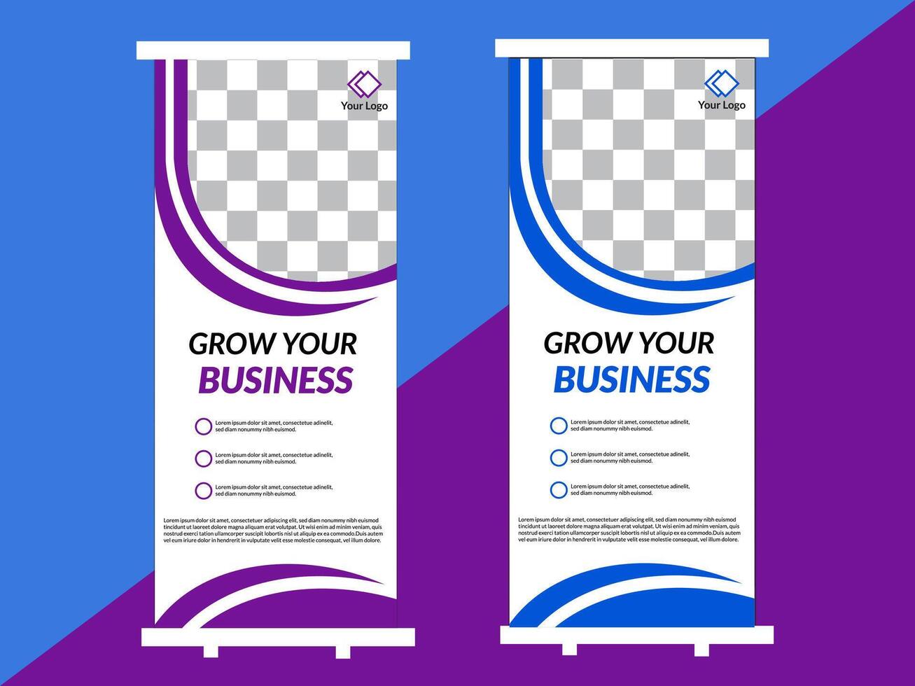 Business Roll Up Banner Design Template vector