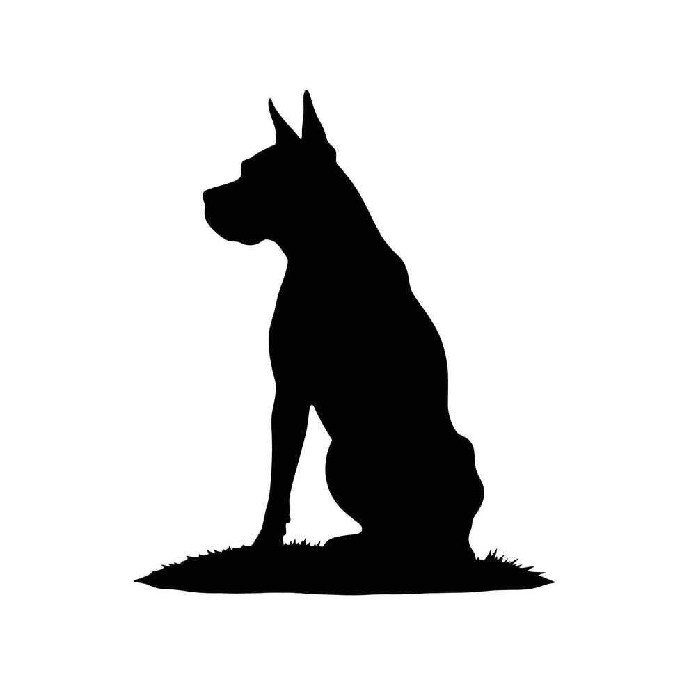 Great dane dog silhouette vinyl decal vector