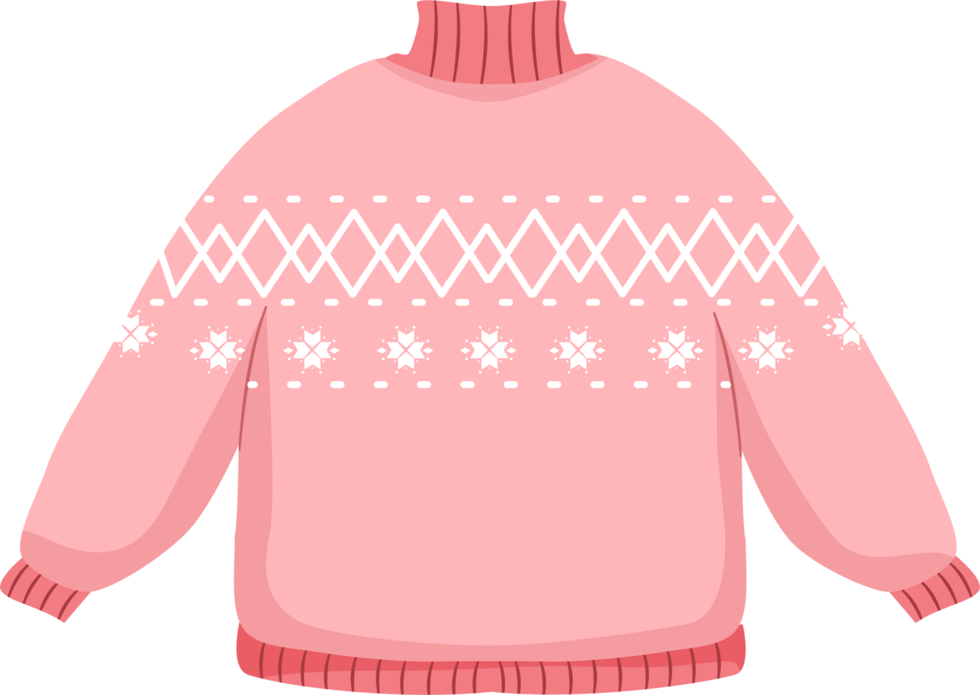 warm knitted sweater pink png