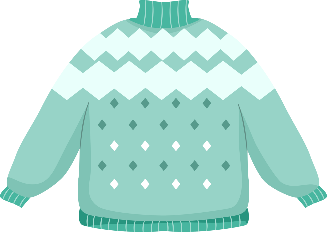 warm knitted sweater blue png