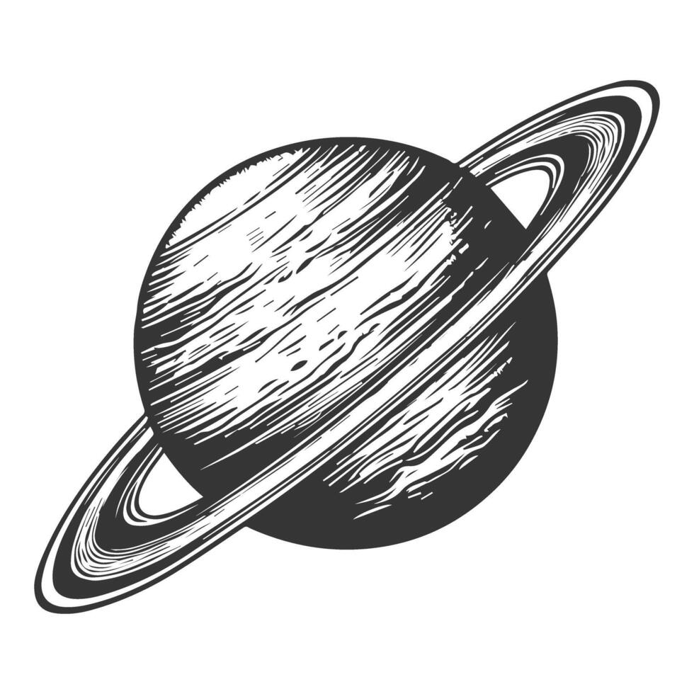 Saturn planet illustration vector