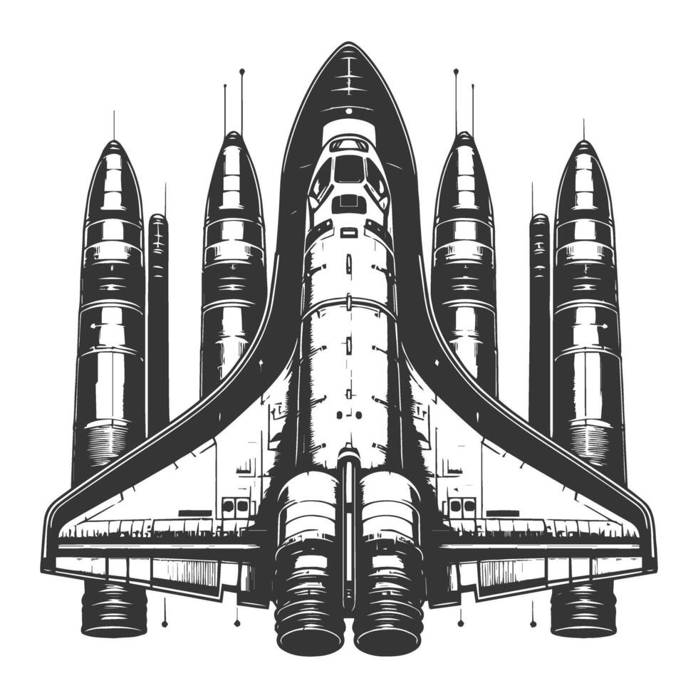 Space shuttle illustration vector