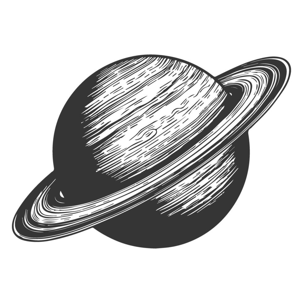 Saturn planet illustration vector