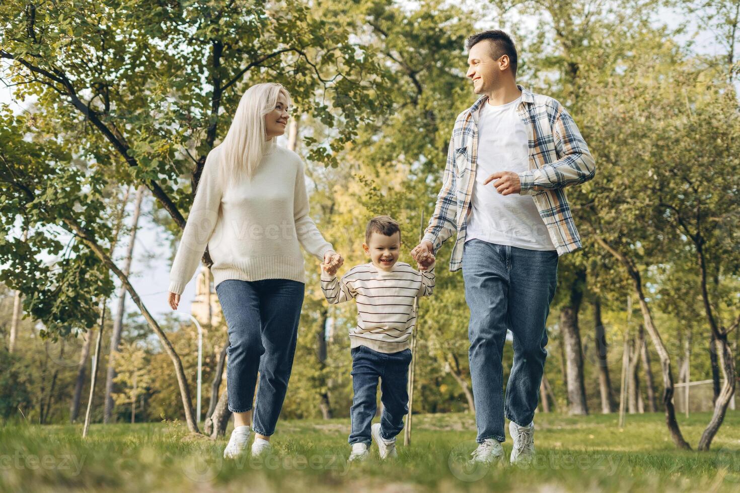 Family Having Fun Outside photo