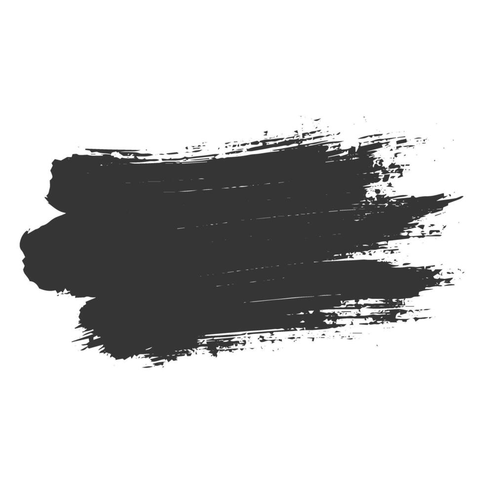 Black ink brush stroke on white background vector