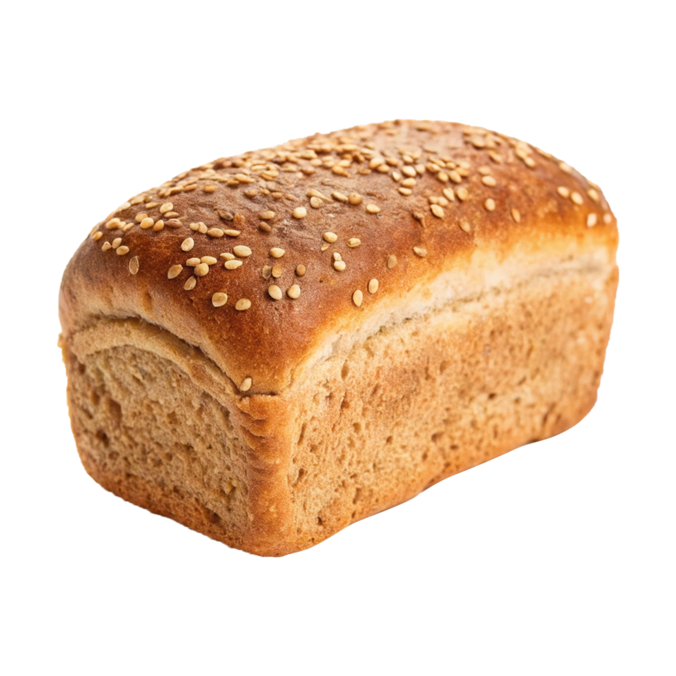 A loaf of bread with sesame seeds on it png