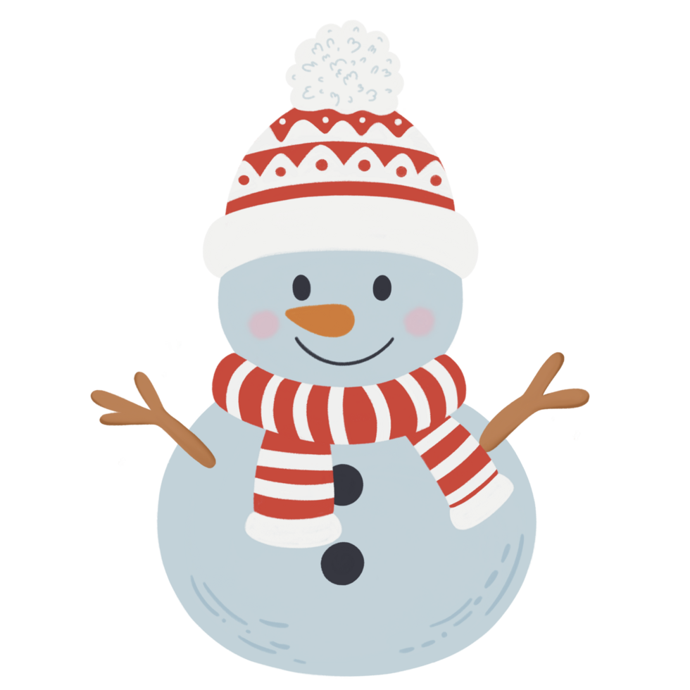 Snowman with Carrot Nose png