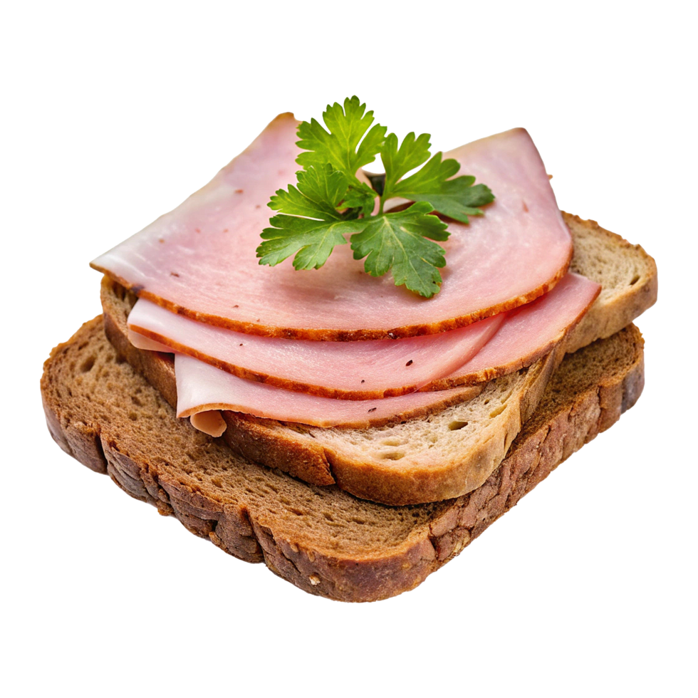 A sandwich with ham and cheese on a piece of bread png