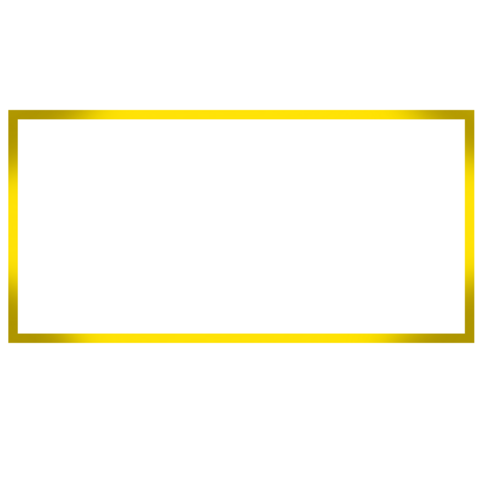 Yellow Rectangle Frame with Dark Corners png