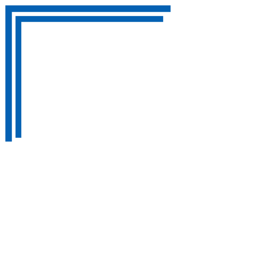 Simplistic blue line corner frame png