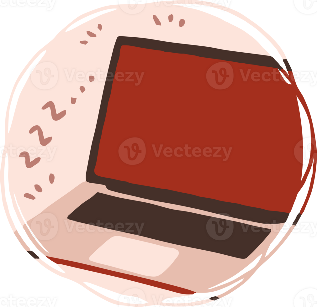 Minimalist Laptop for Work and Relaxation Illustration png