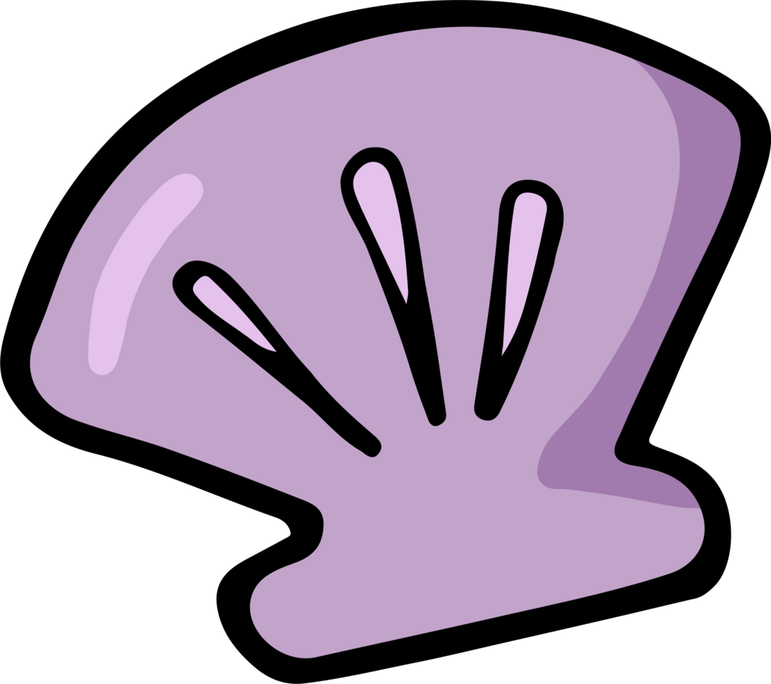Light Purple Seashell Icon in Minimalist Artwork Design png