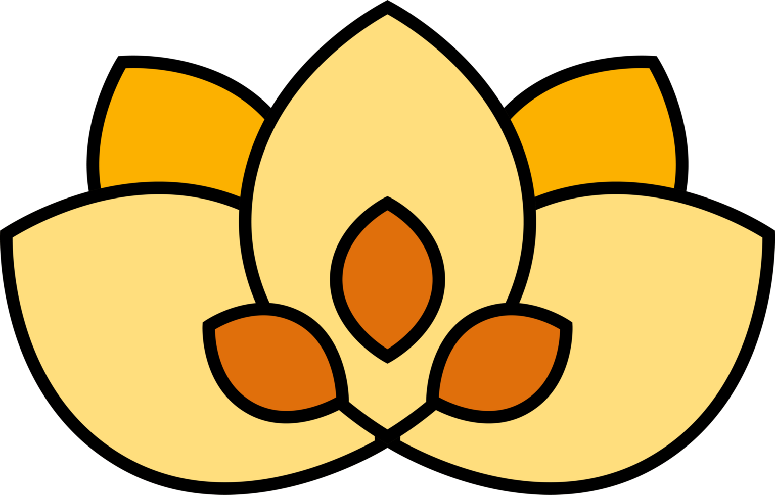 Golden Lotus Blossom Inspired Modern Design png