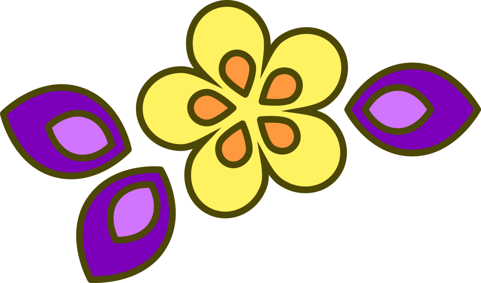 Purple and Yellow Floral Mid Autumn Arrangement with Modern Style png