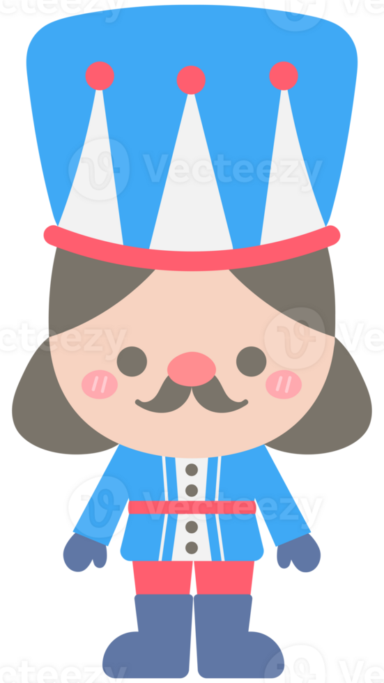 Hand drawn flat christmas nutcrackers png