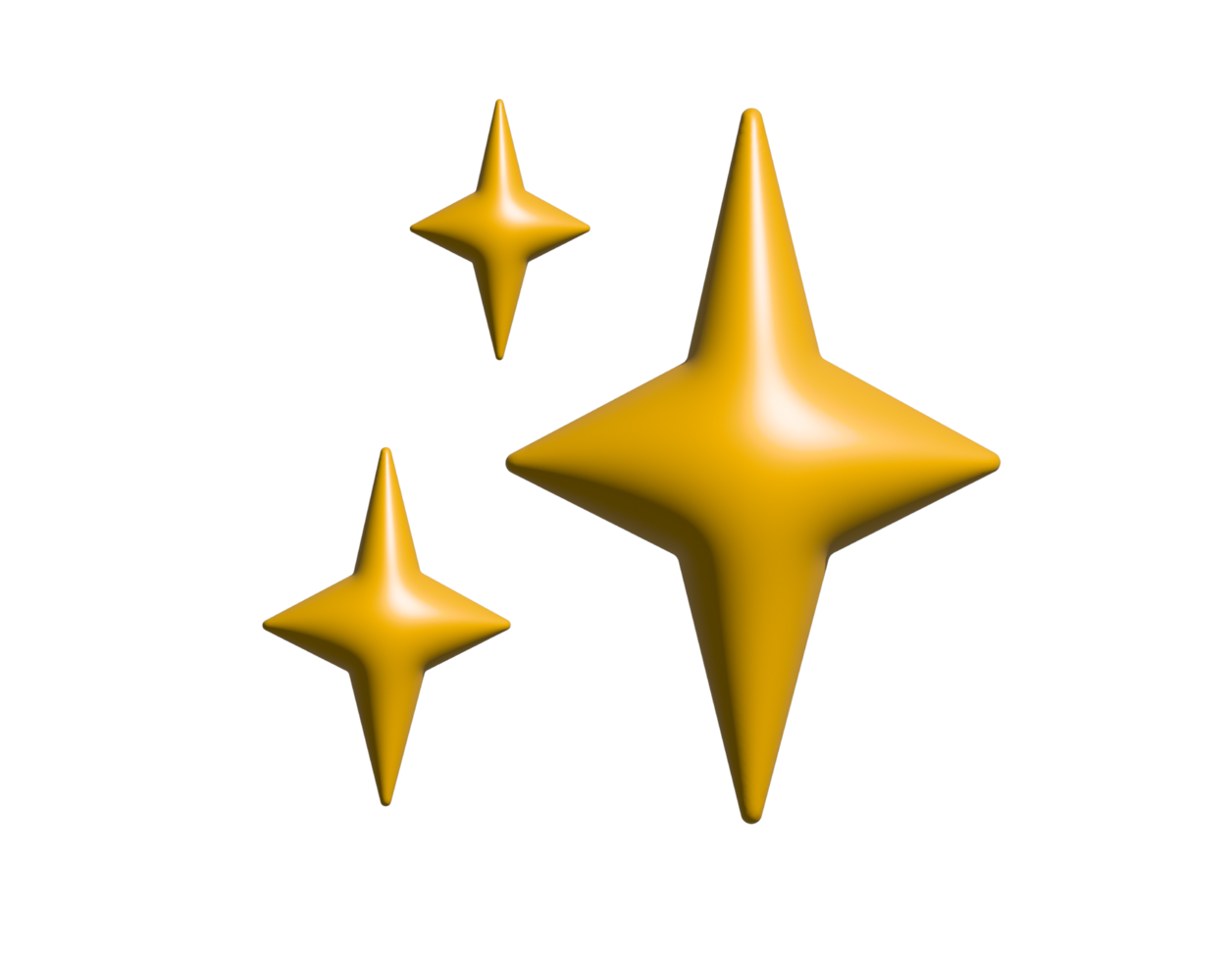 Glittering flashes of sparkles, yellow stars icon, indicate love, happiness, beauty, gratitude, excitement png
