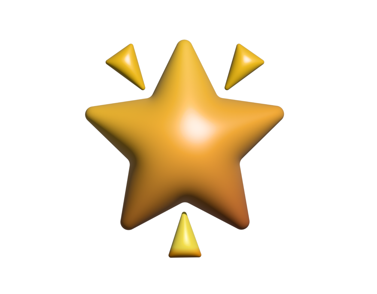 Glittering flashes of sparkles, yellow gold glowing star icon with stylized bursts png