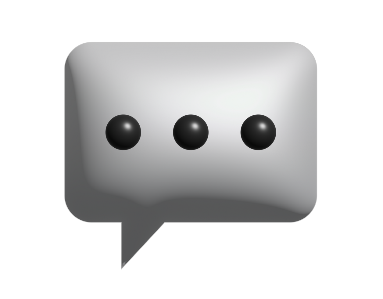 3D cartoon style balloon icon, represent spoken word in comic png