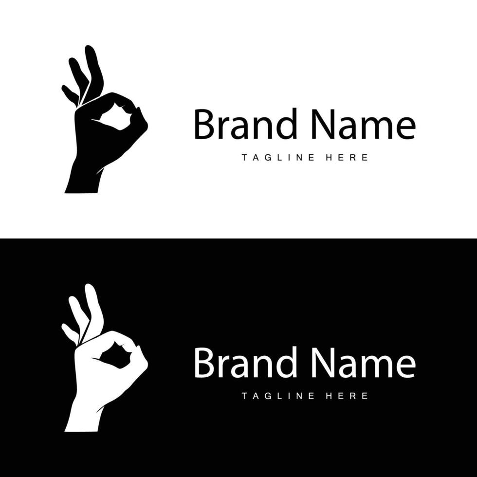 Simple hand finger design minimalist vector