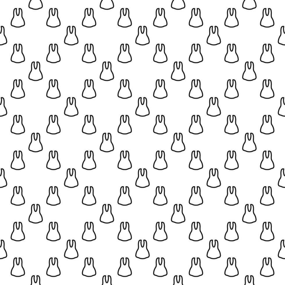 Seamless pattern of hand drawn doodle sketch tooth isolated on white background vector