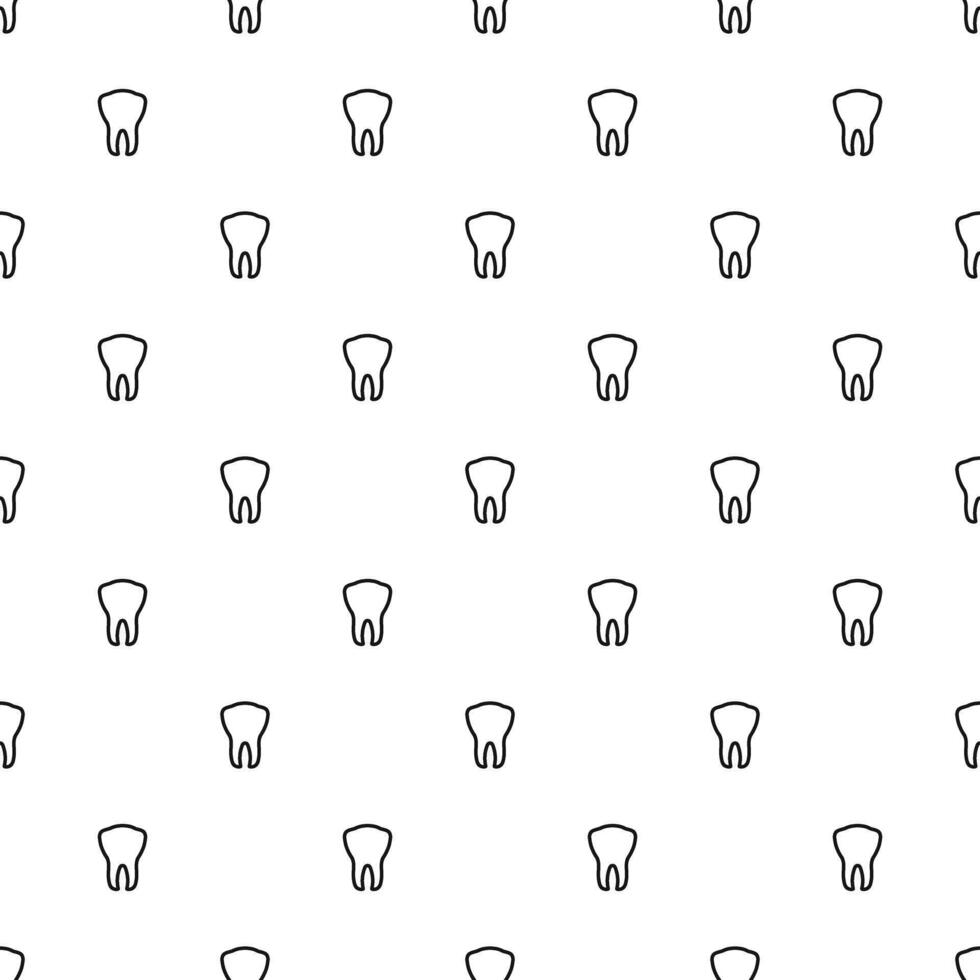 Seamless pattern of hand drawn doodle sketch tooth isolated on white background vector