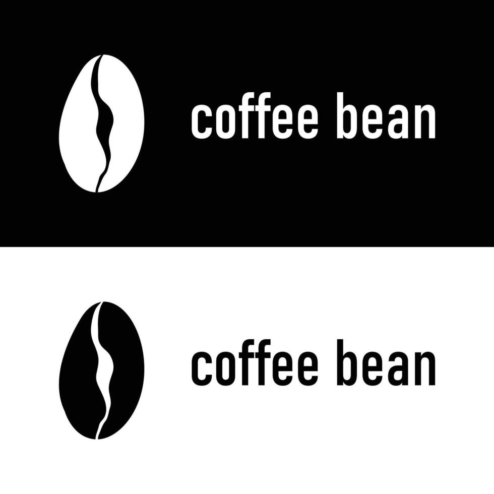 coffee bean logo silhouette vector
