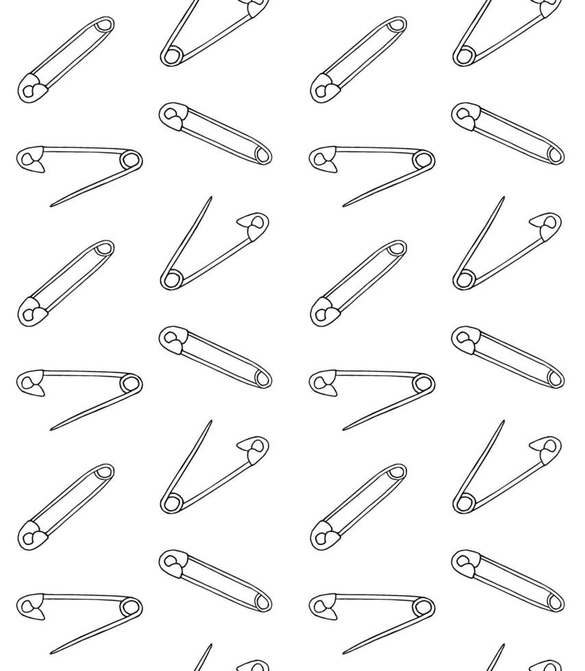 Seamless pattern of sketch English pins vector