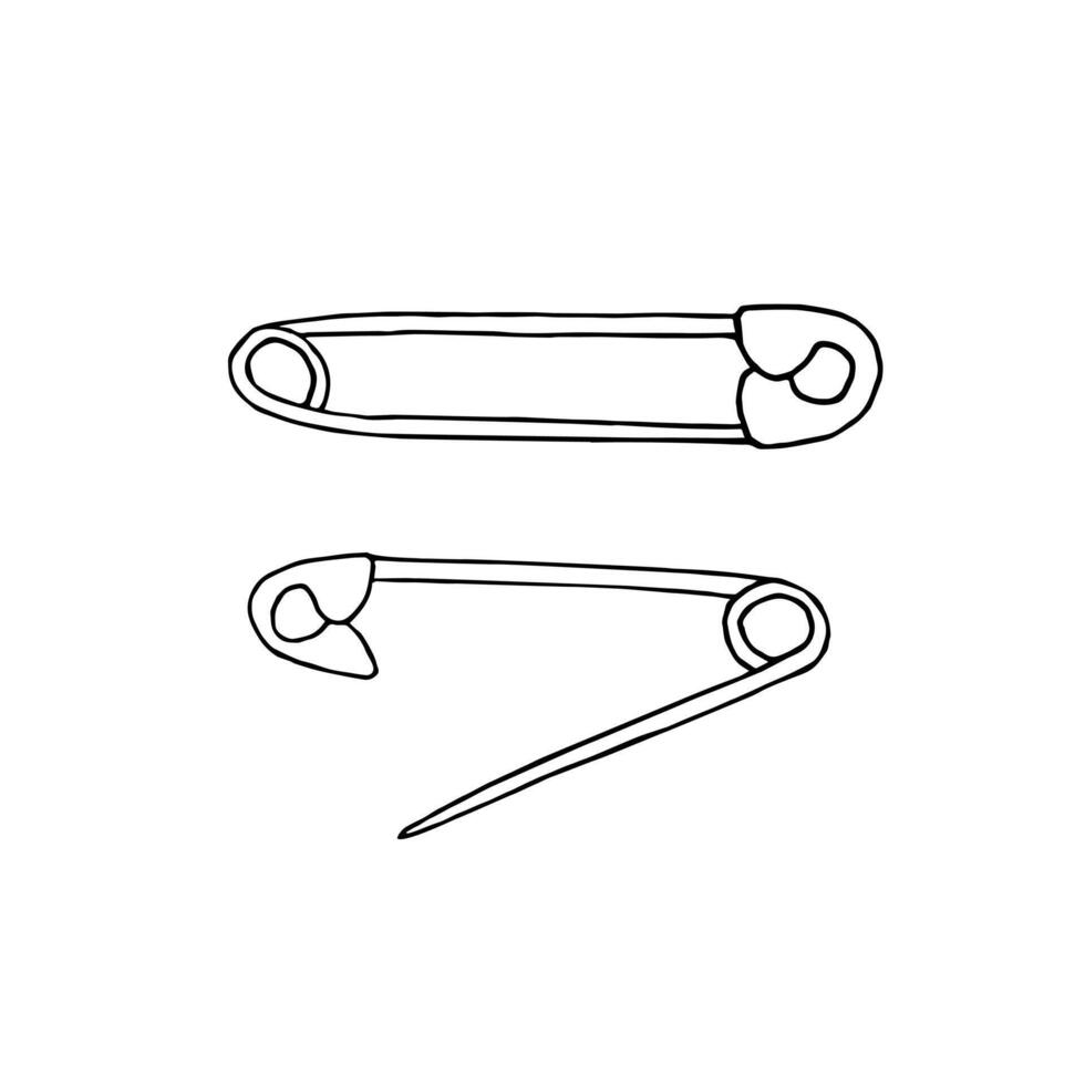 Hand drawn doodle sketch English pin vector