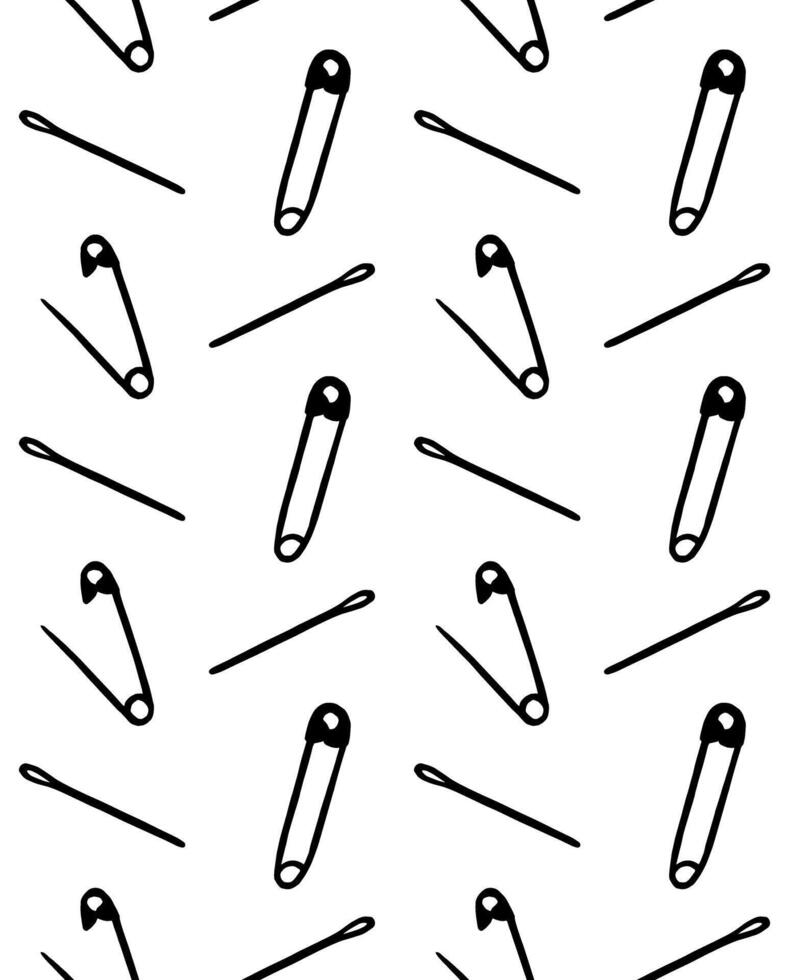 Seamless pattern of sketch English pin vector
